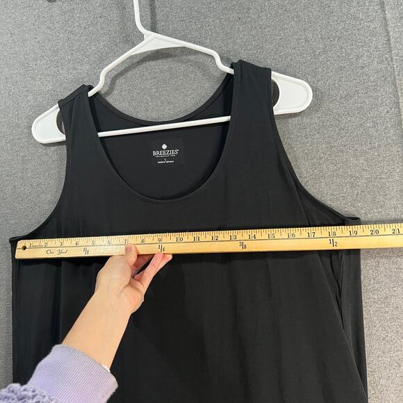 Breezies Lounge Blissful Breeze Ruffle Hem Dress Black Size Large - Picture 6 of 10